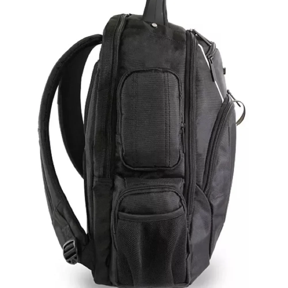 Perry Ellis Black 350 Laptop Backpack- Black travel bag, business bag $160 bag